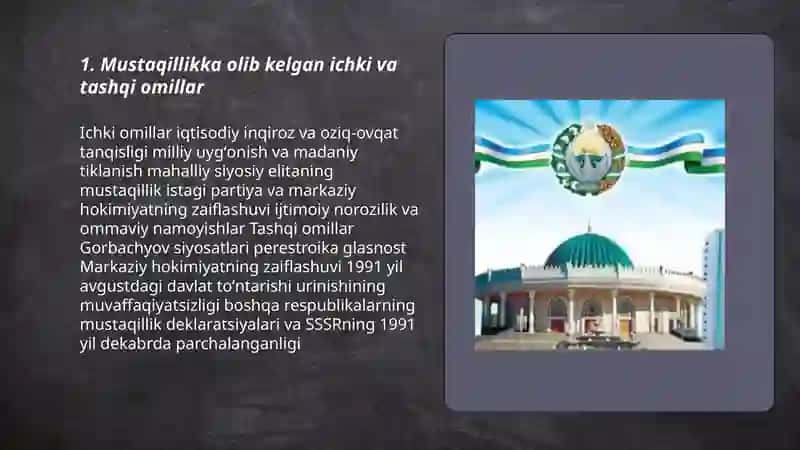 Mustaqil Oʻzbekiston Respublikasining tashkil topishi va uning tarixiy ahamiyati 3