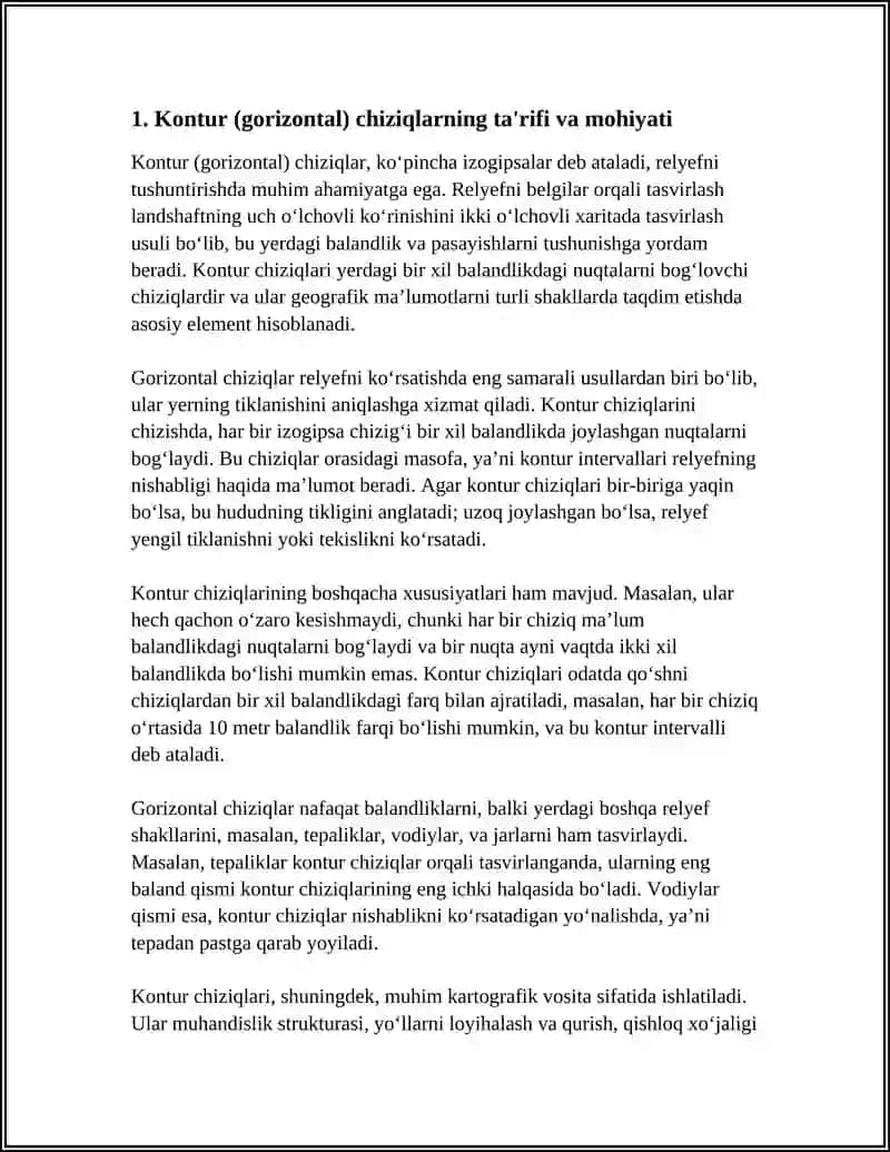 RELEFNI BELGILOVCHI GORIZONTALAR 3