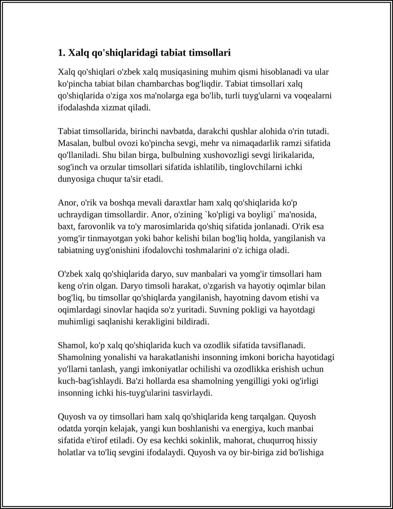 XALQ QO'SHIQLARIDAGI TIMSOLLAR 3