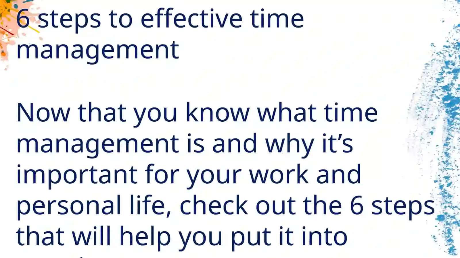 6 steps to effective time management 3