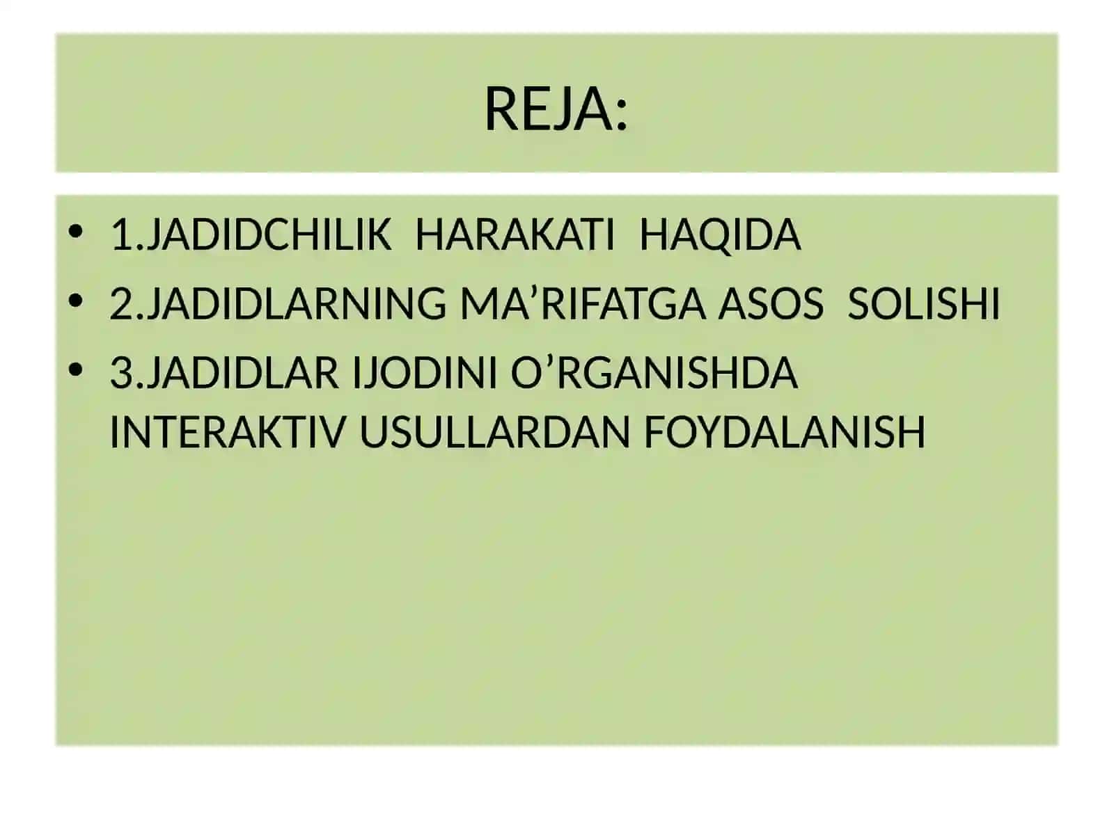 JADIDLAR IJODINI O’RGANISHDA INTERAKTIV USULLARDAN FOYDALANISH 3