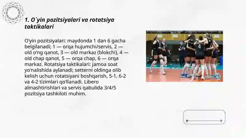 Voleybolda o`yin taktikasi asoslari 3