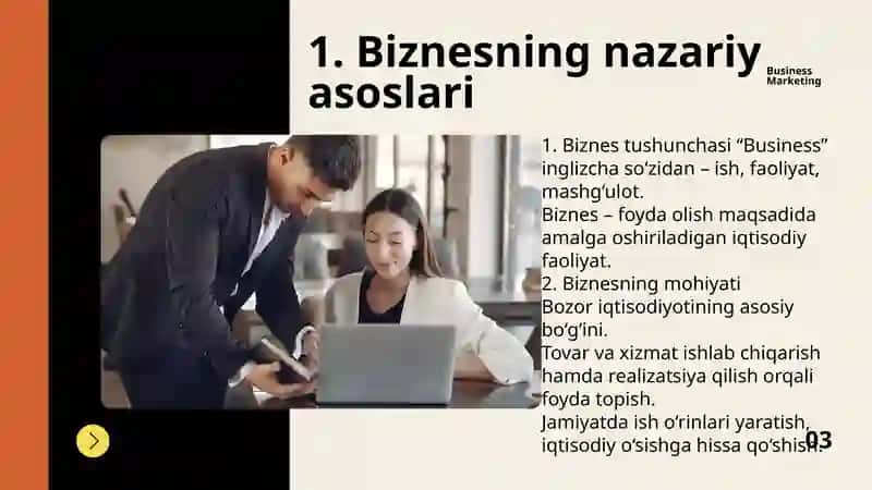 Biznesning nazariy asoslari 3