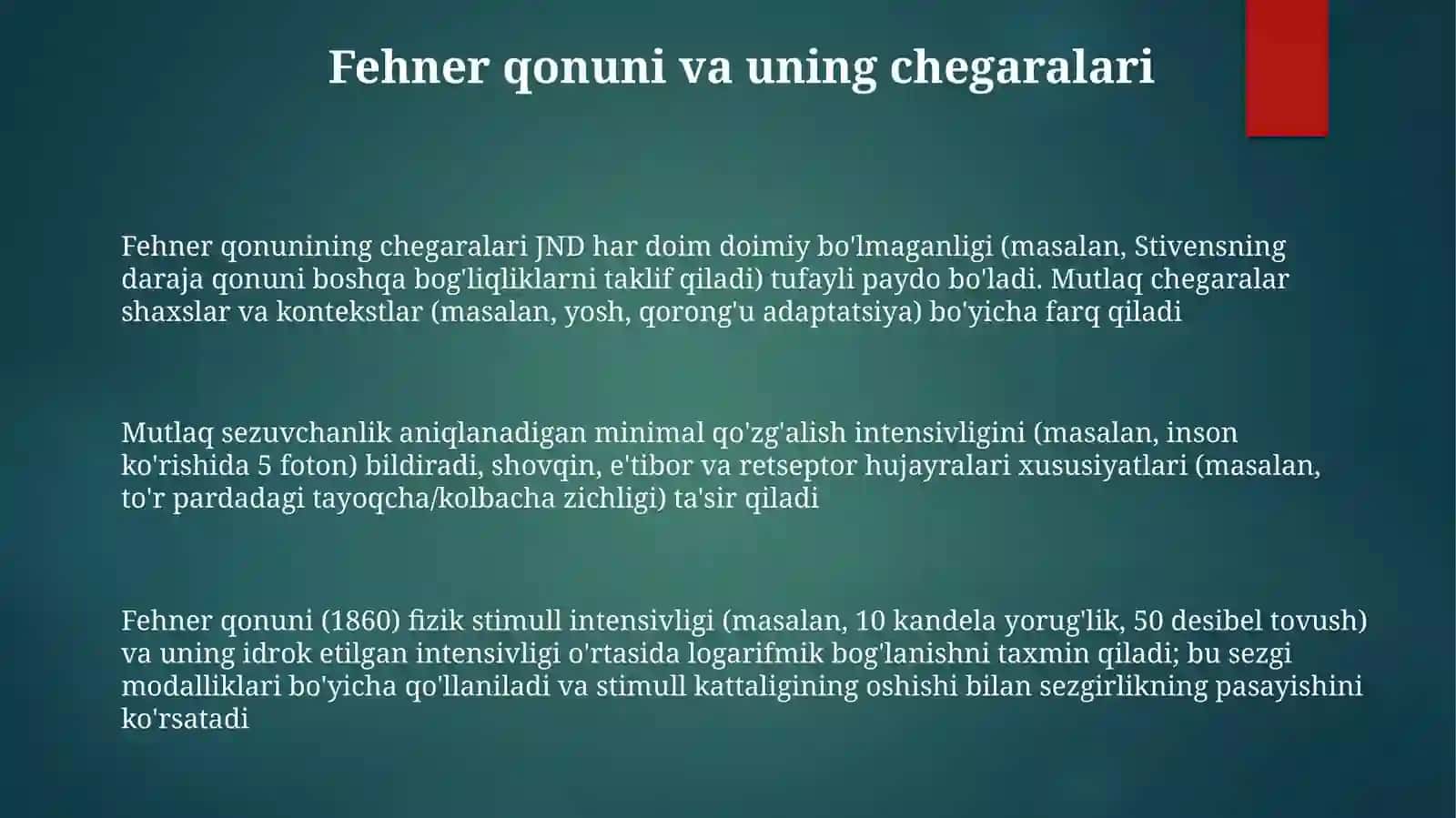 Mutloq va Differensial Sezgirlikning Ta'rifi va Qo'llanilishi 3