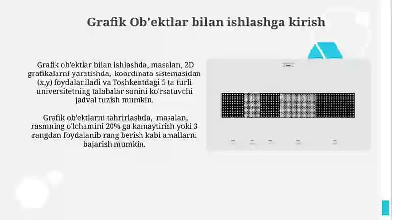 Grafik Ob'ektlar bilan ishlash 3