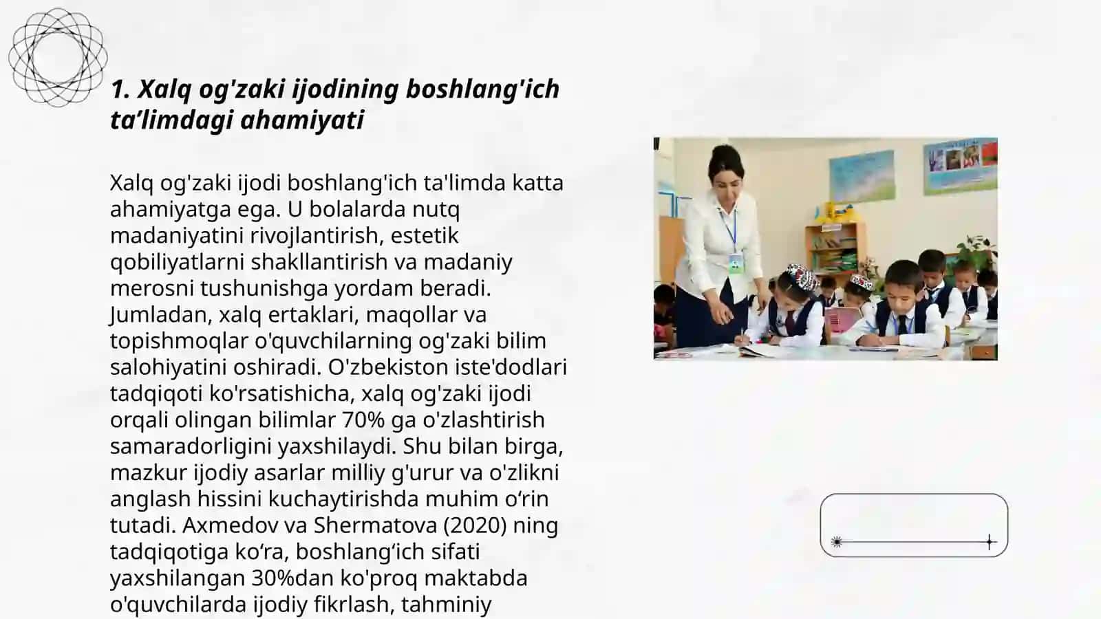 Boshlang'ich sinflarda xalq og'zaki ijodi ustida ishlash metodikasi 3