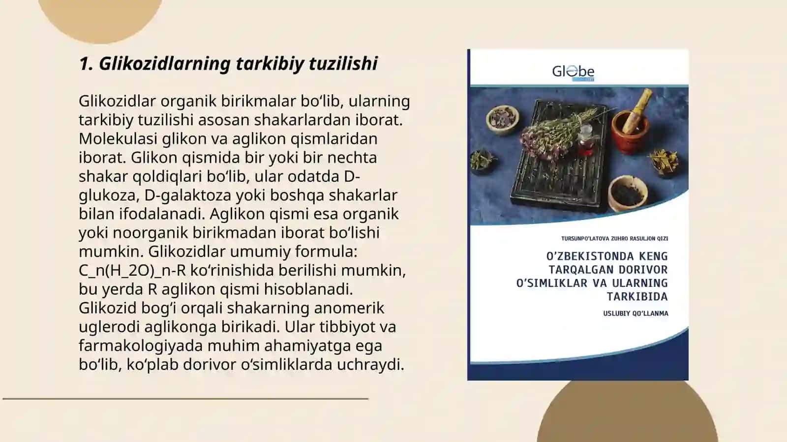 Glikozidlar va ularning dorivor oʻsimliklardagi roli 3
