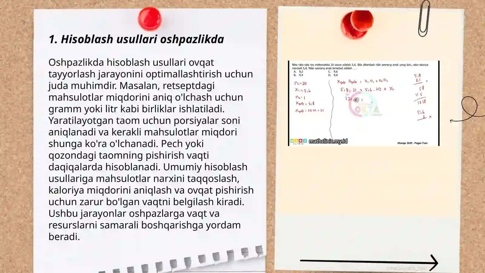 Hisoblash usullari oshpazlikda 3