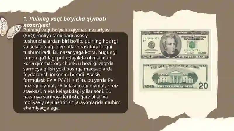 Pulning vaqt boʻyicha qiymati nazariyasi 3