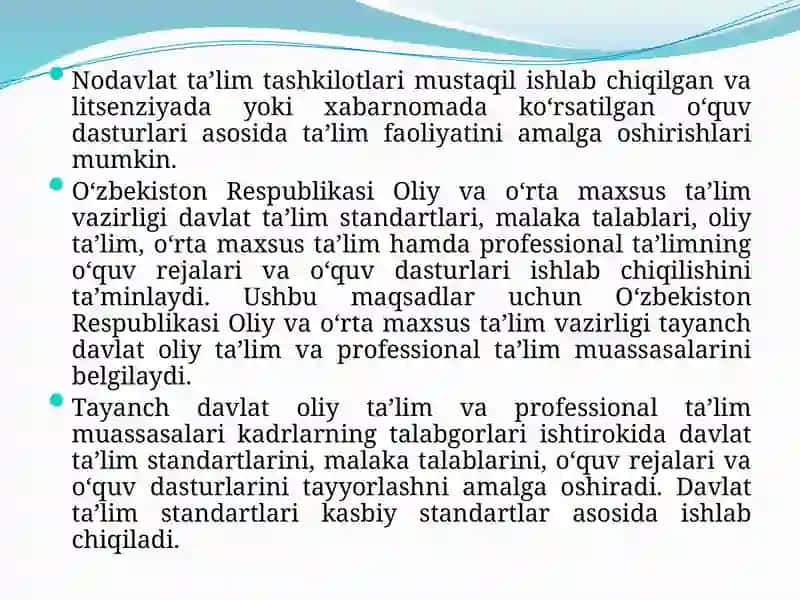 Davlat ta'lim standarti 3