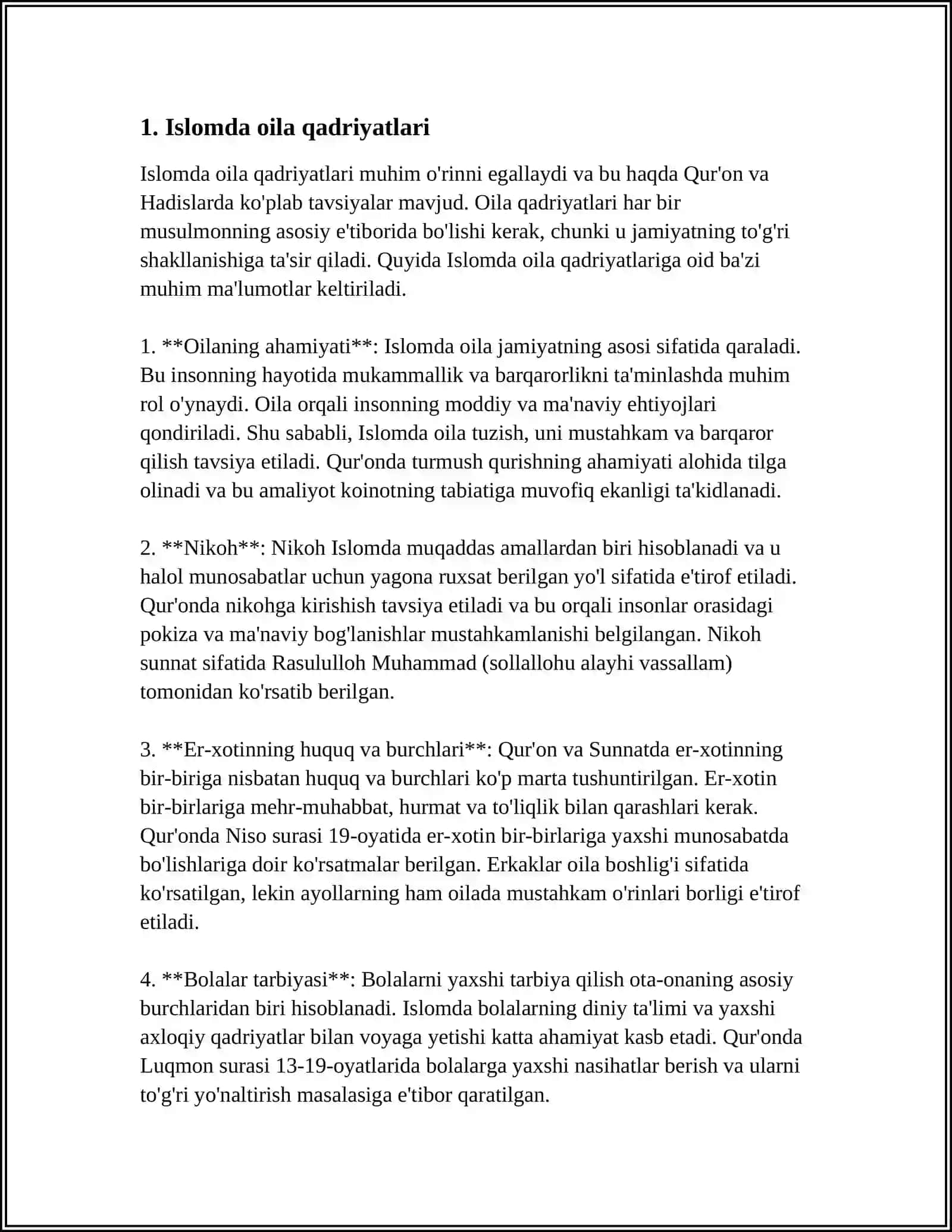 SHAYX MUXAMMAD SODIQ MUXAMMAD YUSUFNING "BAXTIYOR OILA"ASARIDA ISLOM QADRIYATLARINING TALQINI MAVZUSIDA TAQDIMOT TAYYORLASH 3