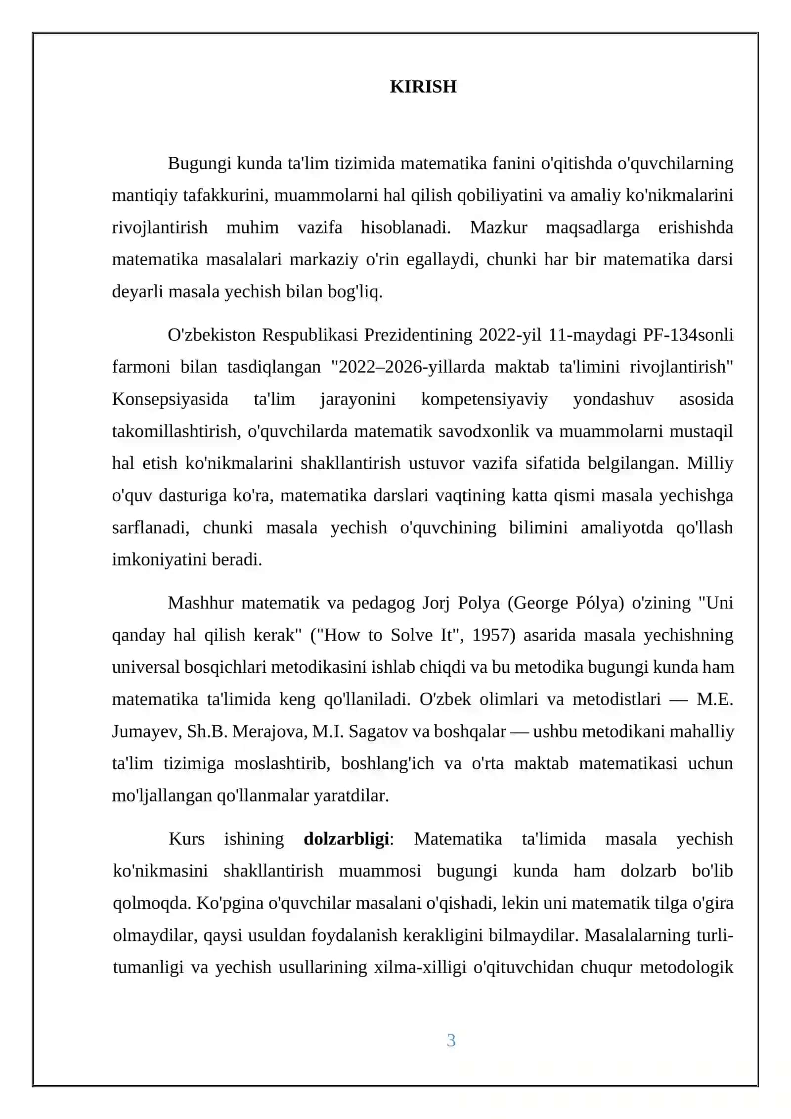 Boshlang’ich sinflarda sodda va murakkab masalalarni o’rgatish metodikasi 3