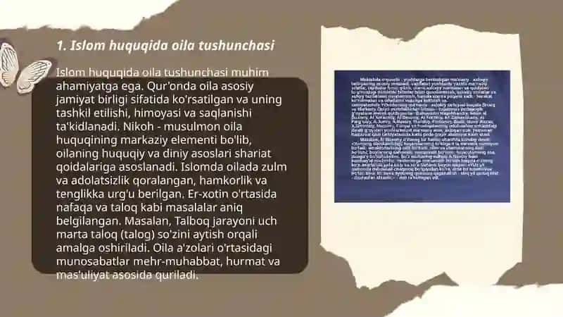 Islom huquqshunosligida oila,nikoh,taloq,idda,zihor tushunchalarini taʼriflash 3