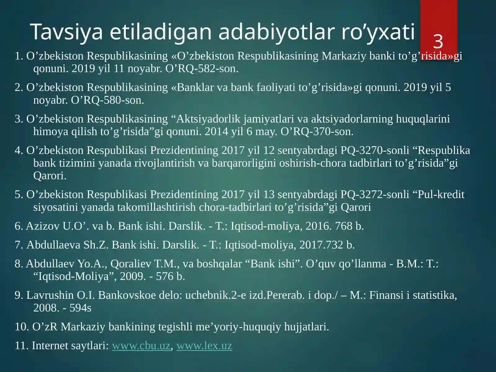 Bank marjasi, foiz stavkalariga ta'sir qiluvchi omillar 3