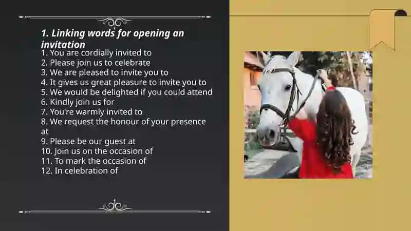 Linking words and invition cards 3