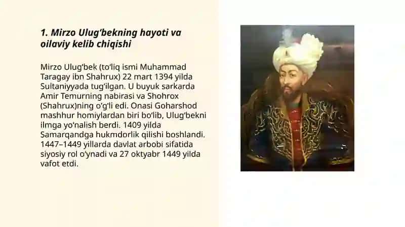 Mirzo Ulugʻbek - davlat arbobi va buyuk olim 3