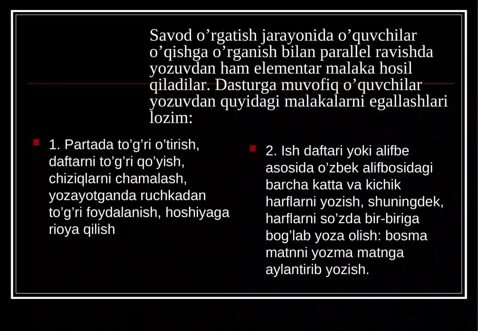 SAVOD O’RGATISH DAVRI YOZUV DARSLARIDA IMLO USTIDA ISHLASH 3