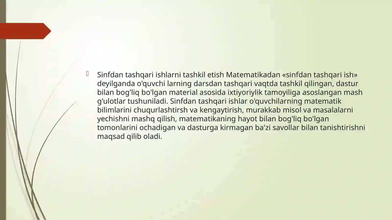 Sinfdan tashqari ishlarni tashkil etish texnologiyalari 3