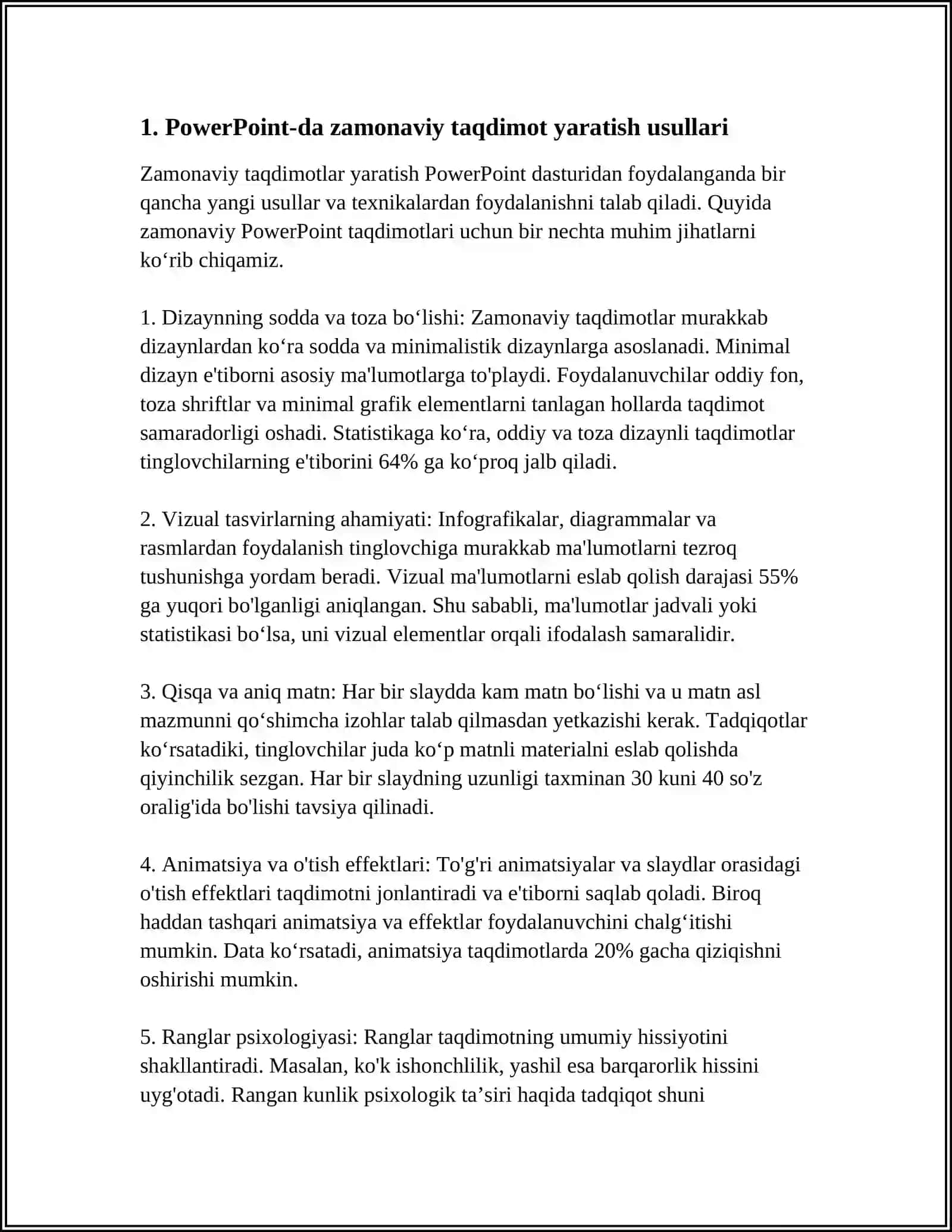 Zamonaviy taqdimot yaratish usullari 3