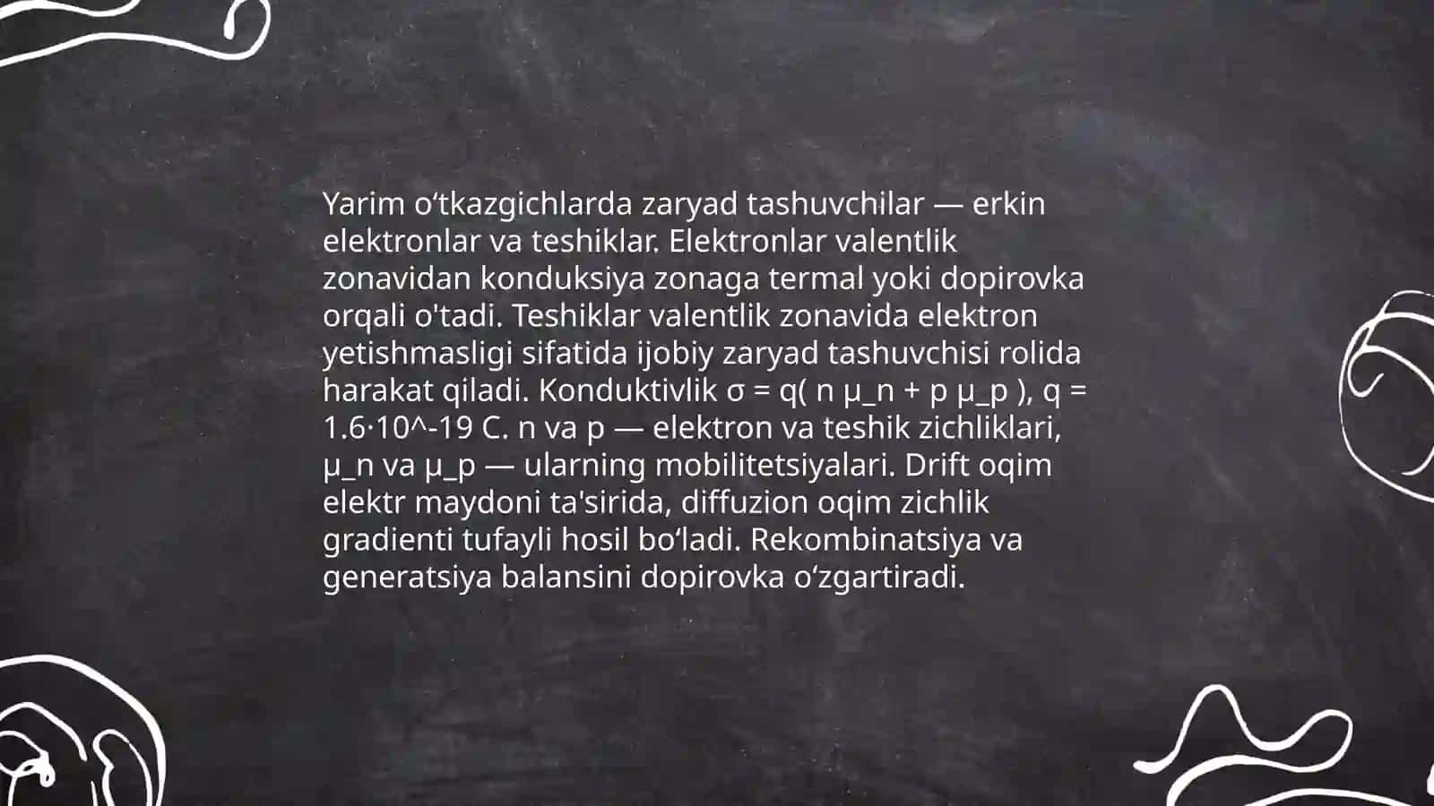 Yarim o‘tkazgichlarda elektr toki va ularning xususiyatlari 3