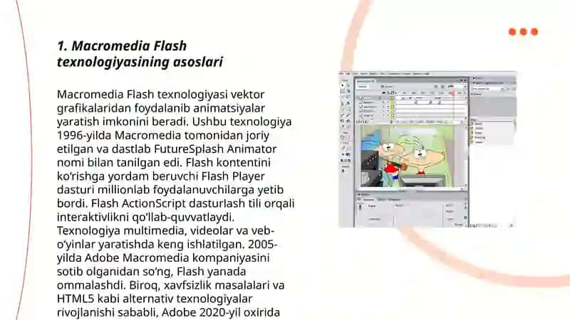 Macromedia Flash texnologiyasi yordamida web sahifasi yaratish va bezash 3
