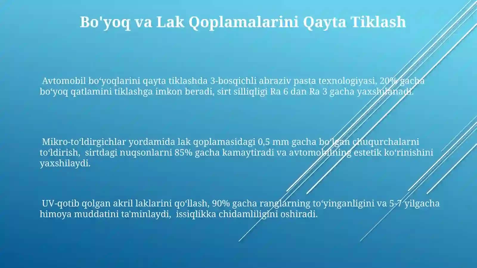 Avtomobil boʻyoqlarini qayta tiklash usullari 3