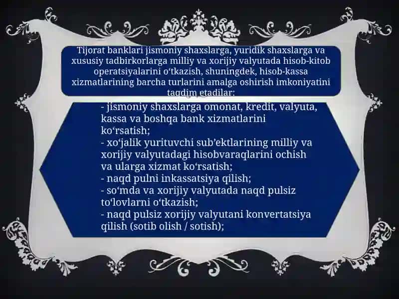 MIJOZLARGA HISOBVARAQ OCHISH VA YURITISH TARTIBI, BANKLARDA DEPOZIT OPERATSIYALARI HISOBI 3