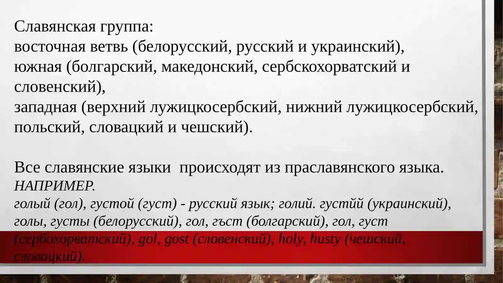Происхождение русского языка 3