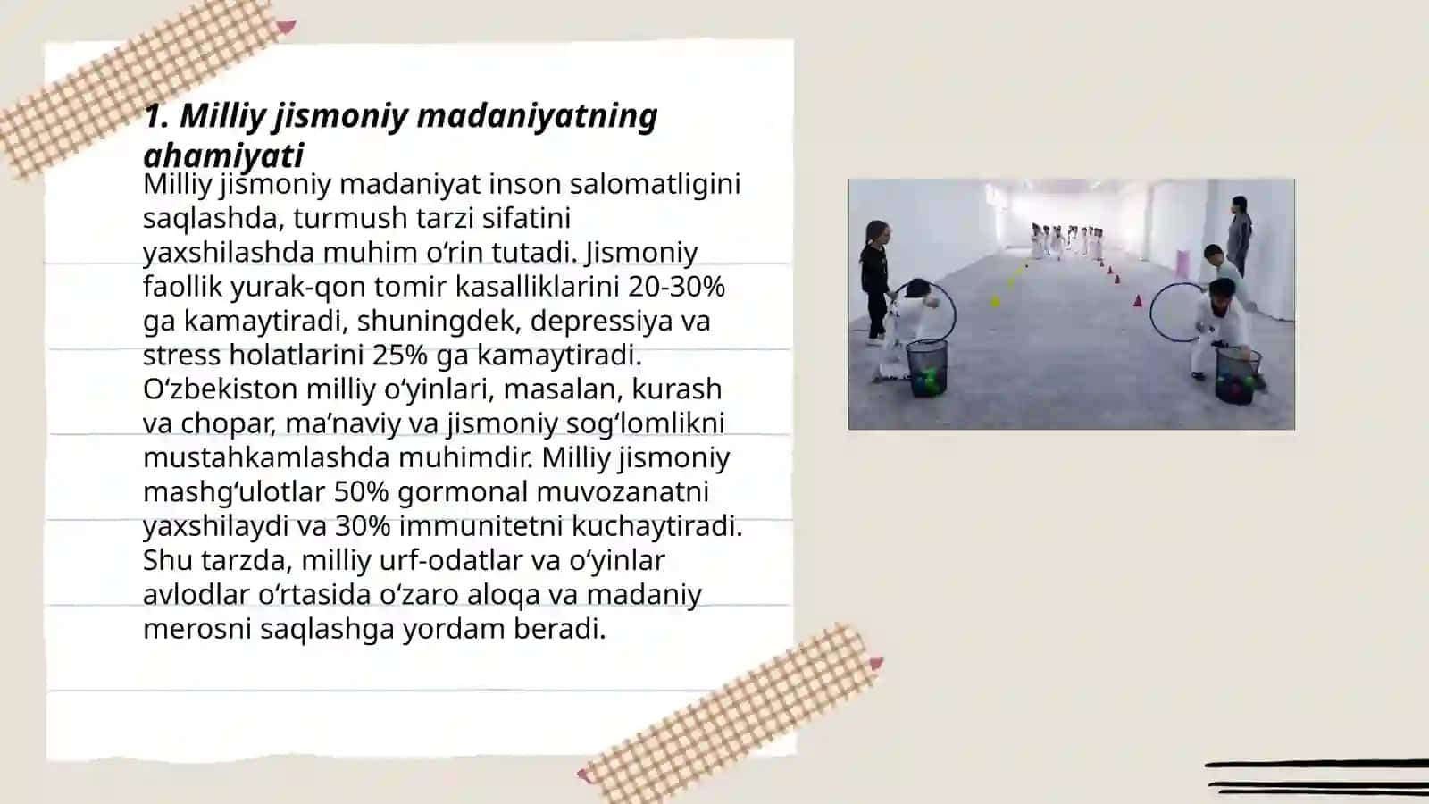Sport toʻgarak mashgʻulot va bayram tadbirlarini oʻtkazish jarayonida milliy harakatli oʻyinlardan foydalanish 3