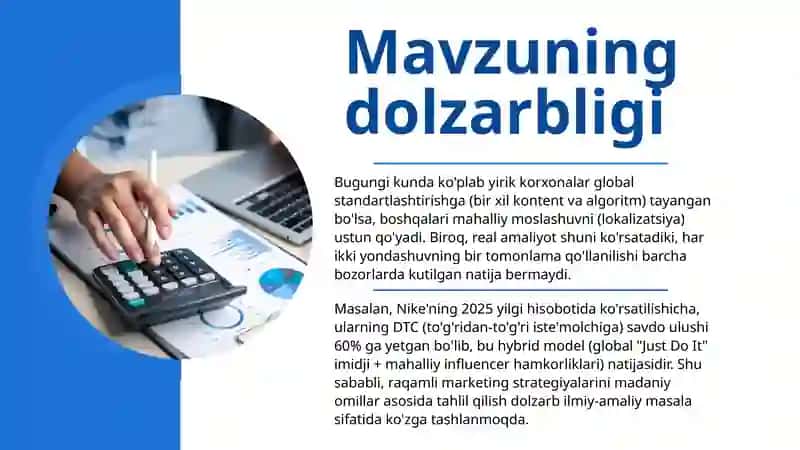 XALQARO BOZORLARDA RAQAMLI MARKETING STRATEGIYASI
NIKE INC MISOLIDA. 3