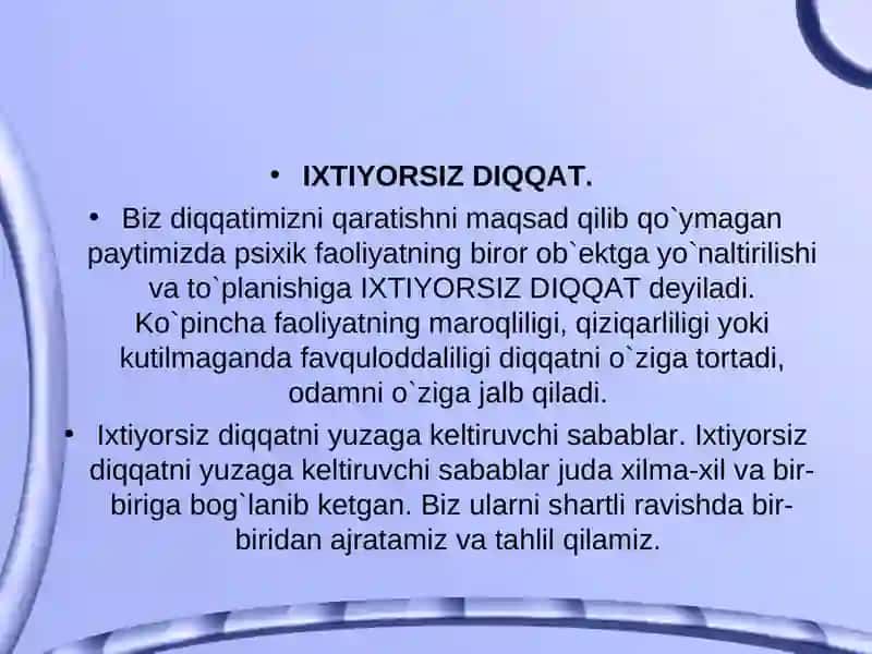 Diqqat haqida tushuncha 3