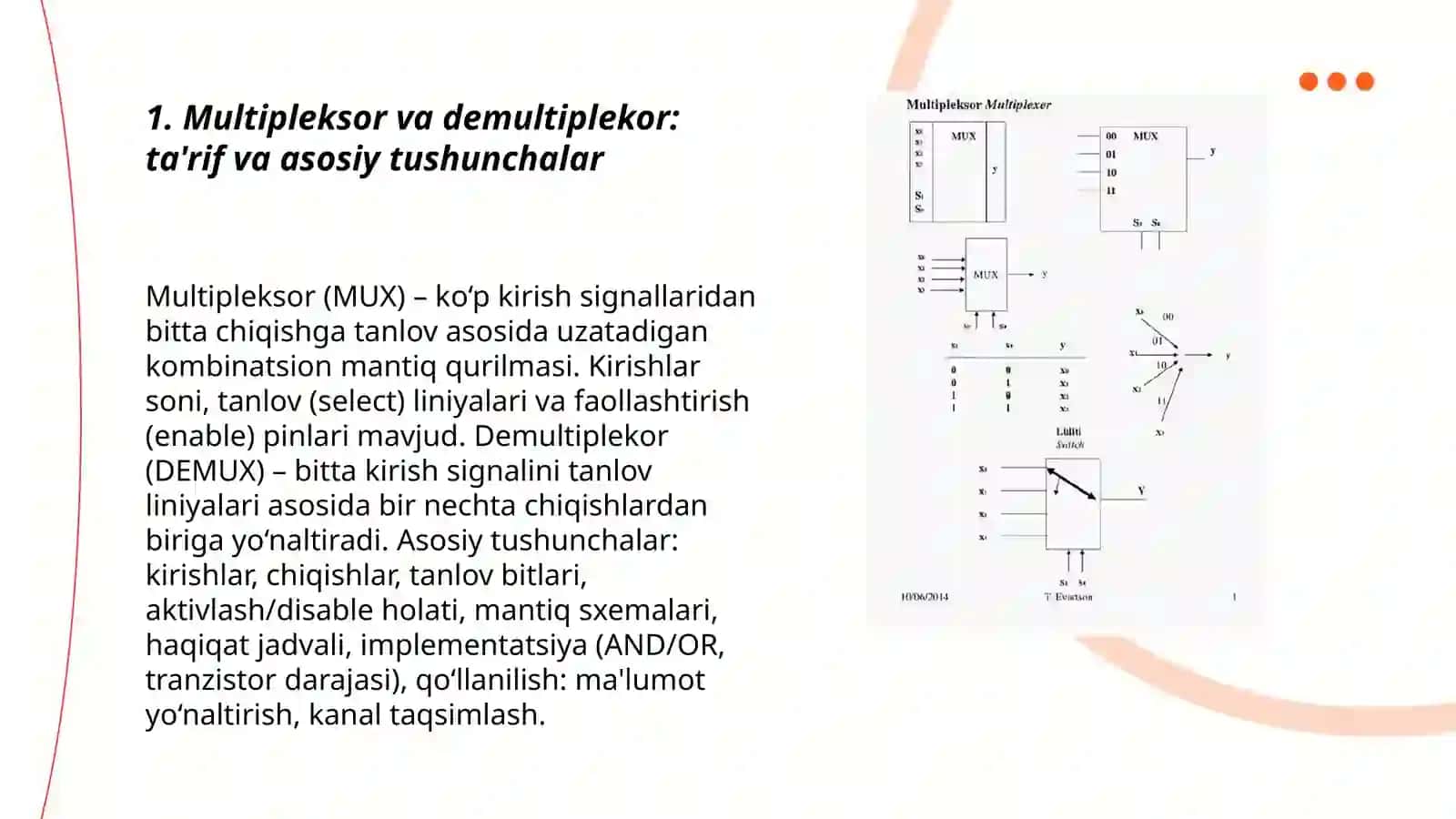 Multipleksor va demultiplekorlarni ishlash prinsiplari 3
