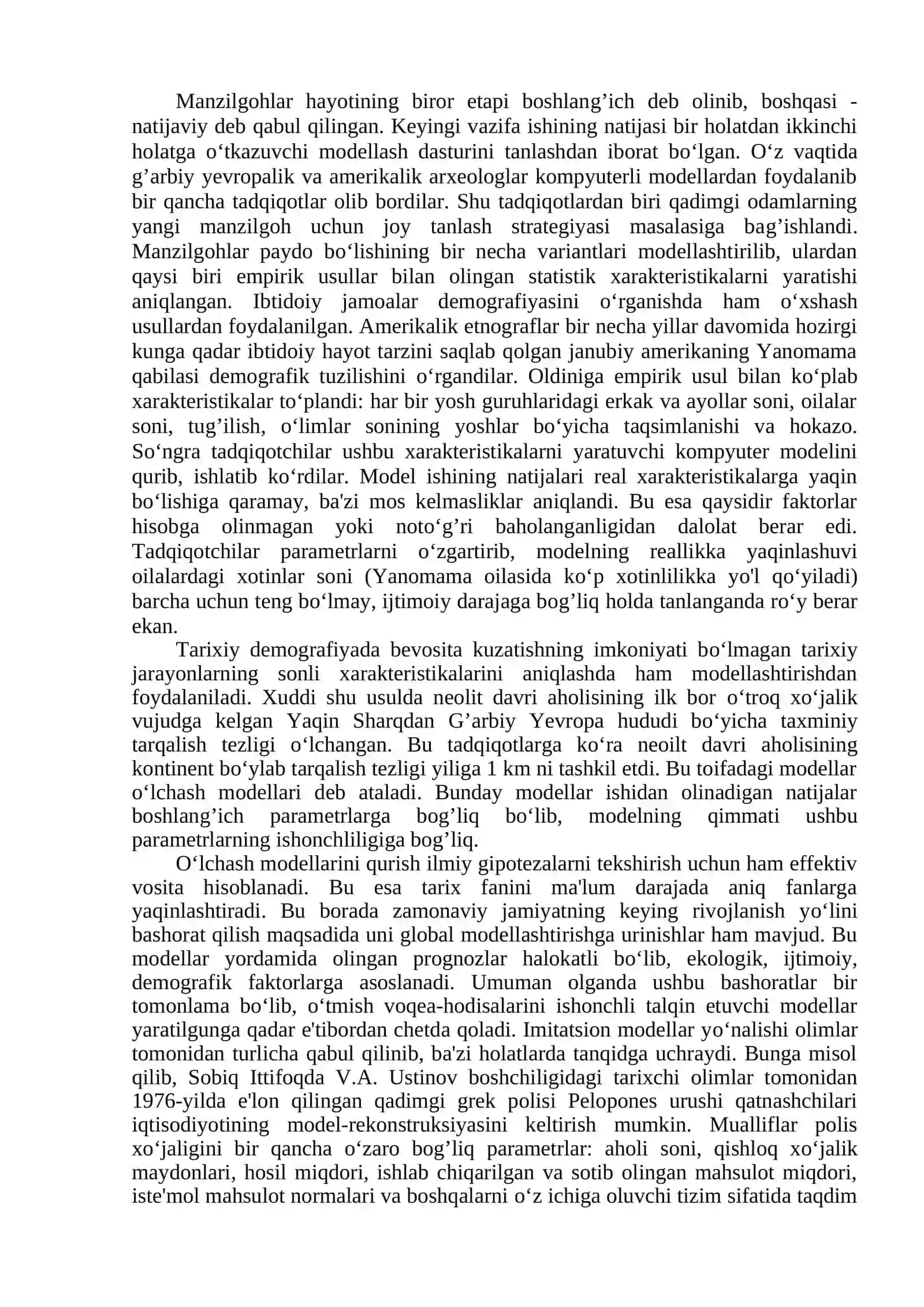 TARIXIY JARAYONLARNI MODELLASHTIRISH VA QAYTA TIKLASH 3