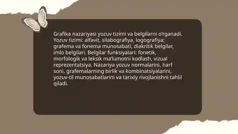 Grafika. Orfografiya va orfoepiya. Ona tili lugʻat 3