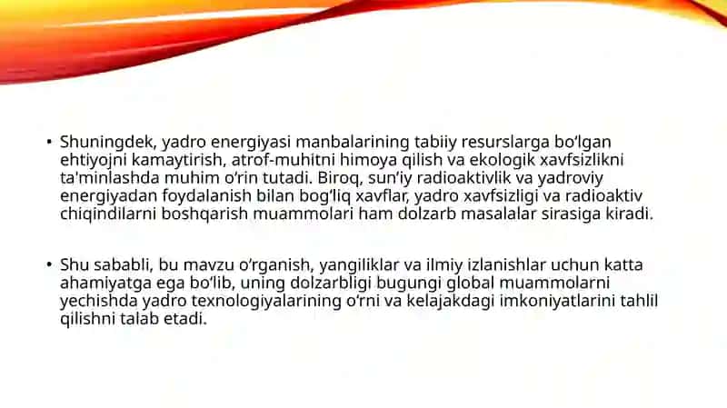 Sun’iy radioaktivlik va yadroviy energiyadan foydalanish 3