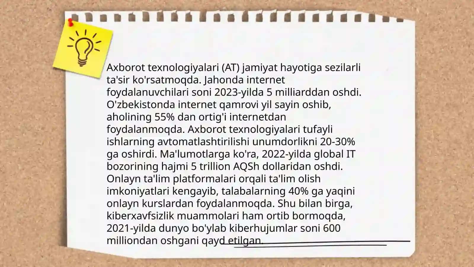 Axborotning jamiyat rivojidagi oʻrni va ahamiyati 3