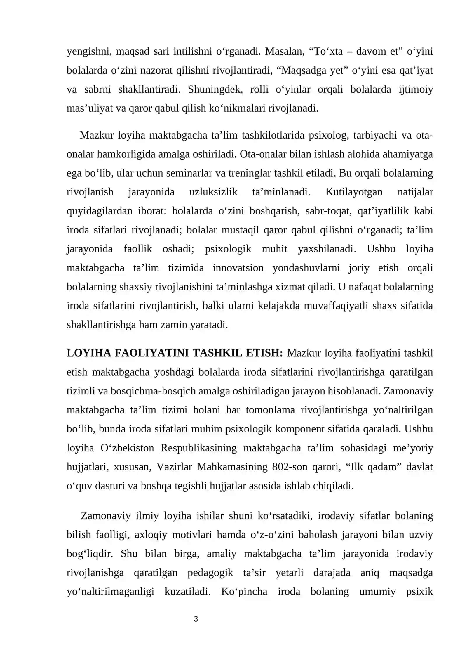 Maktabgacha yoshdagi bolalarda iroda sifatlarini rivojlantirish uchun psixologik o’yinlarmi tashkil etish 3