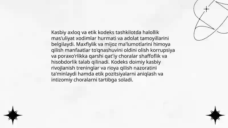 Kasbiy axloq va etik kodeks 3