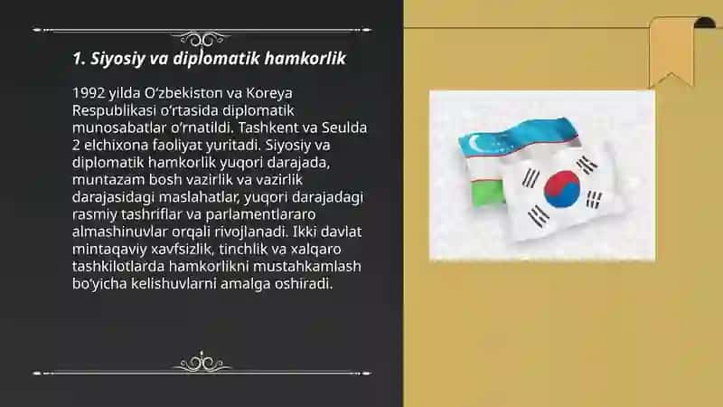 Siyosiy va diplomatik hamkorlik 3