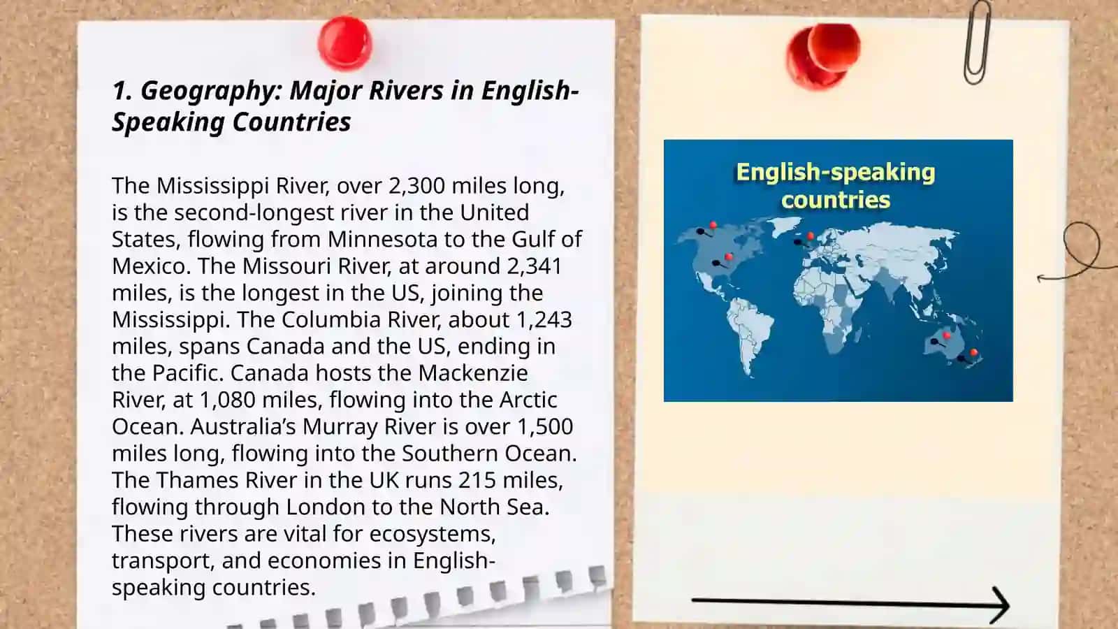 Geography: Major Rivers in English-Speaking Countries 3