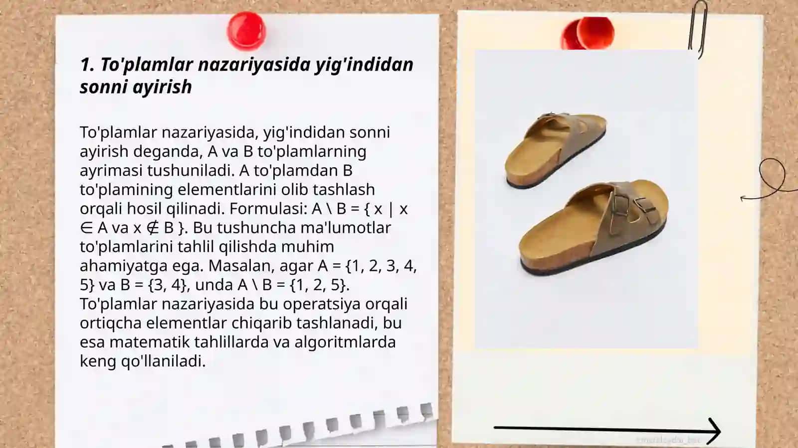 Yig'inidan sonni va sondan yig'indini ayirish qoidalarining to'plamlar nazariyasi bo'yicha ma'nosi 3