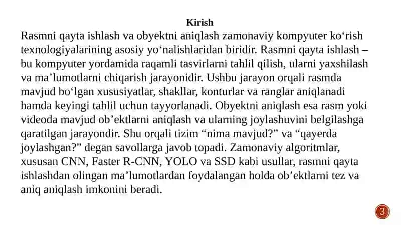 Rasmni qayta ishlashdagi ob'ektni aniqlash algoritmlari 3