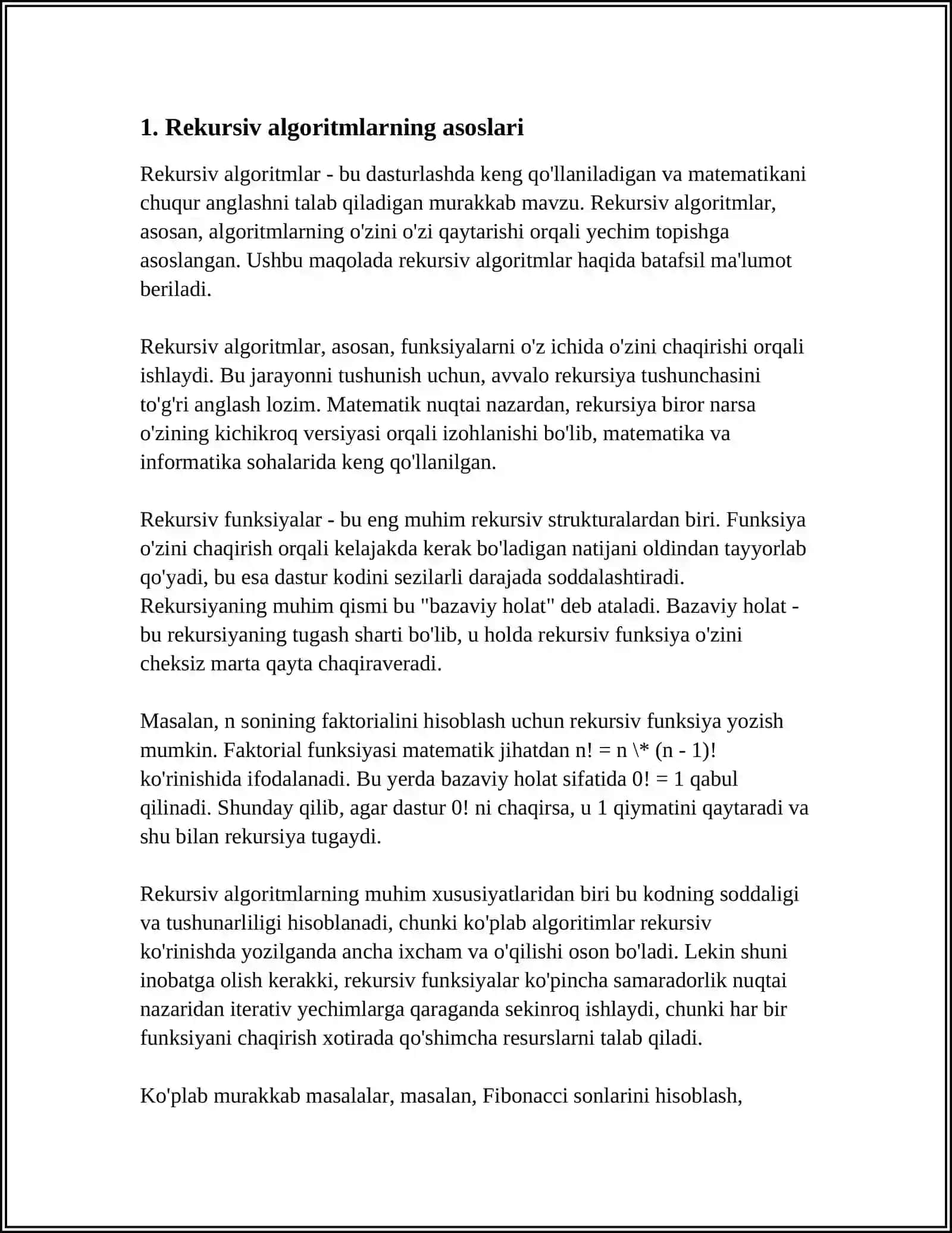 REKURSIV ALGORITMLAR VA ULARNING VAZIFALARI 3