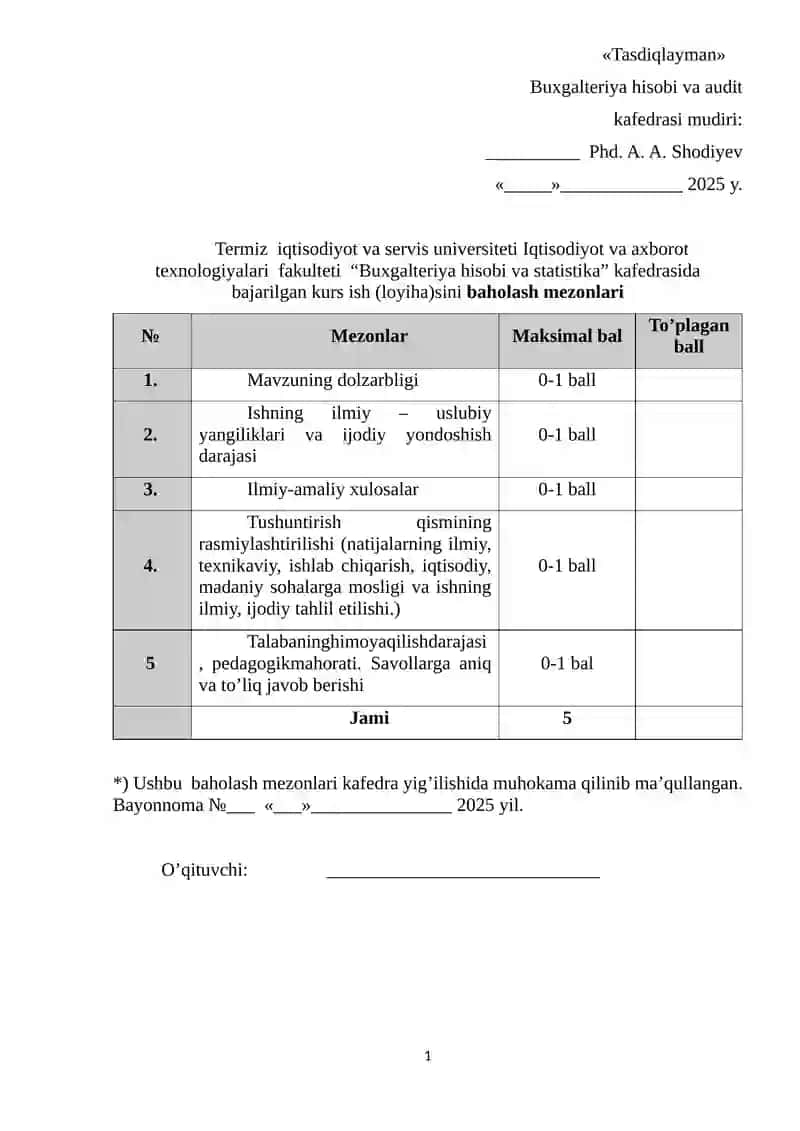IQTISODIY SIYOSATGA KIRISH FANIDAN KURS ISHI 3