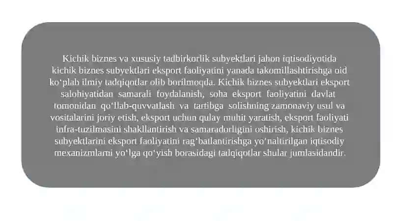 TADBIRKORLIK SUBYEKTLARINING EKSPORT SALOHIYATINI BAHOLASH 3