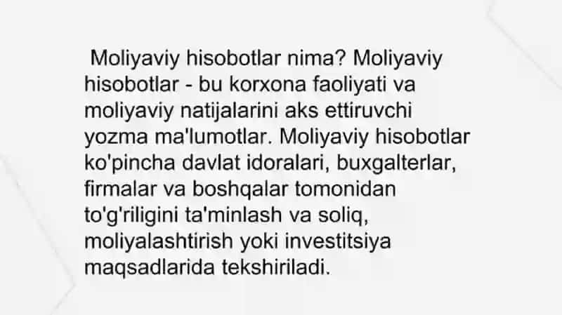 Moliyaviy hisobot shakllari 3
