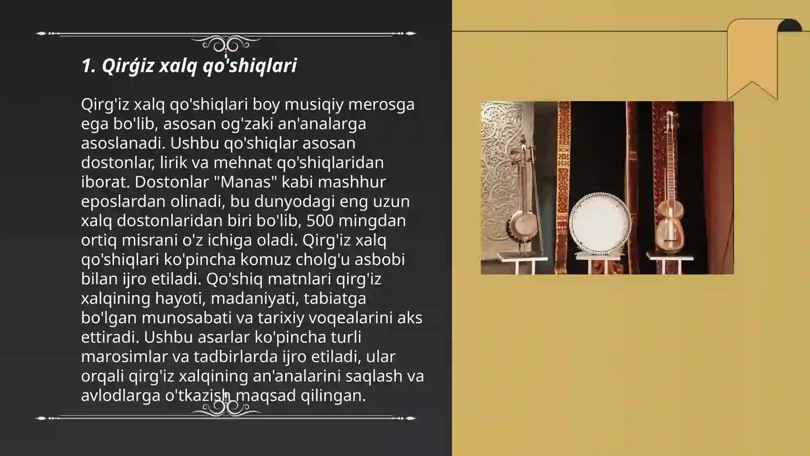 Qirģiz xalq musiqa an'analari 3