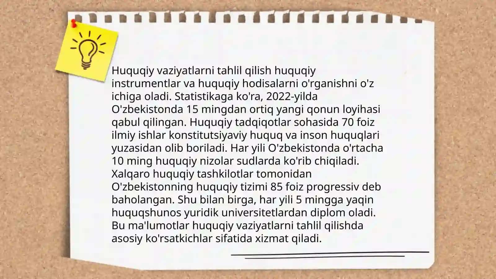 Huquqshunoslikni o'rgatishda amaliy misollarni qo'llash 3