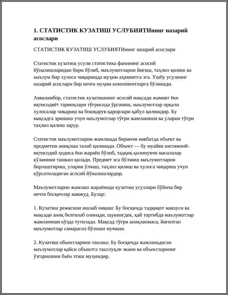 СТАТИСТИК КУЗАТИШ УСЛУБИЯТИ 3