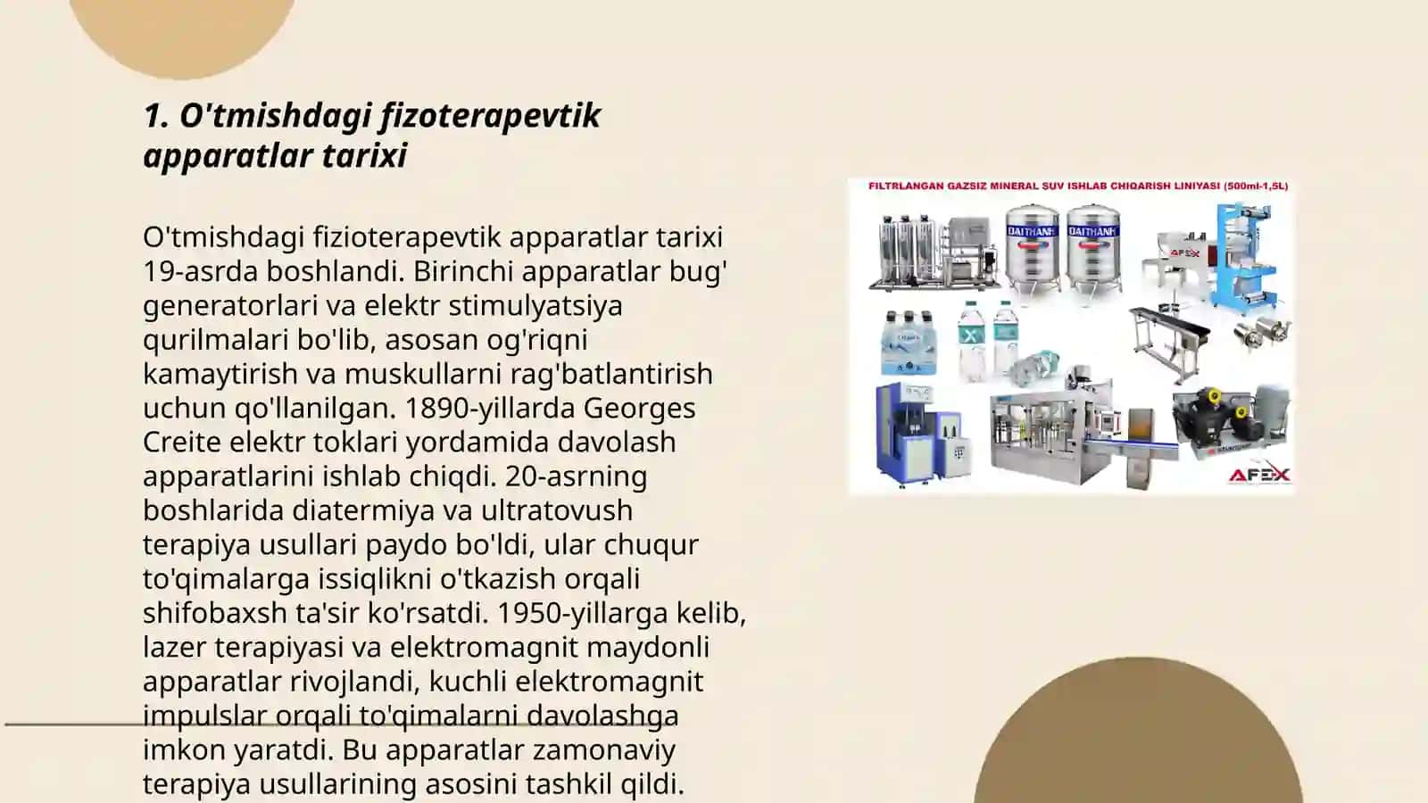 Past va yuqori chastotali fizoterapevtik apparatlar va ularning ishlashining fizik xossalari 3